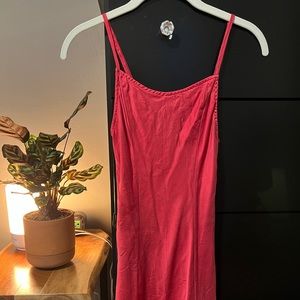 Free people pink silk slip